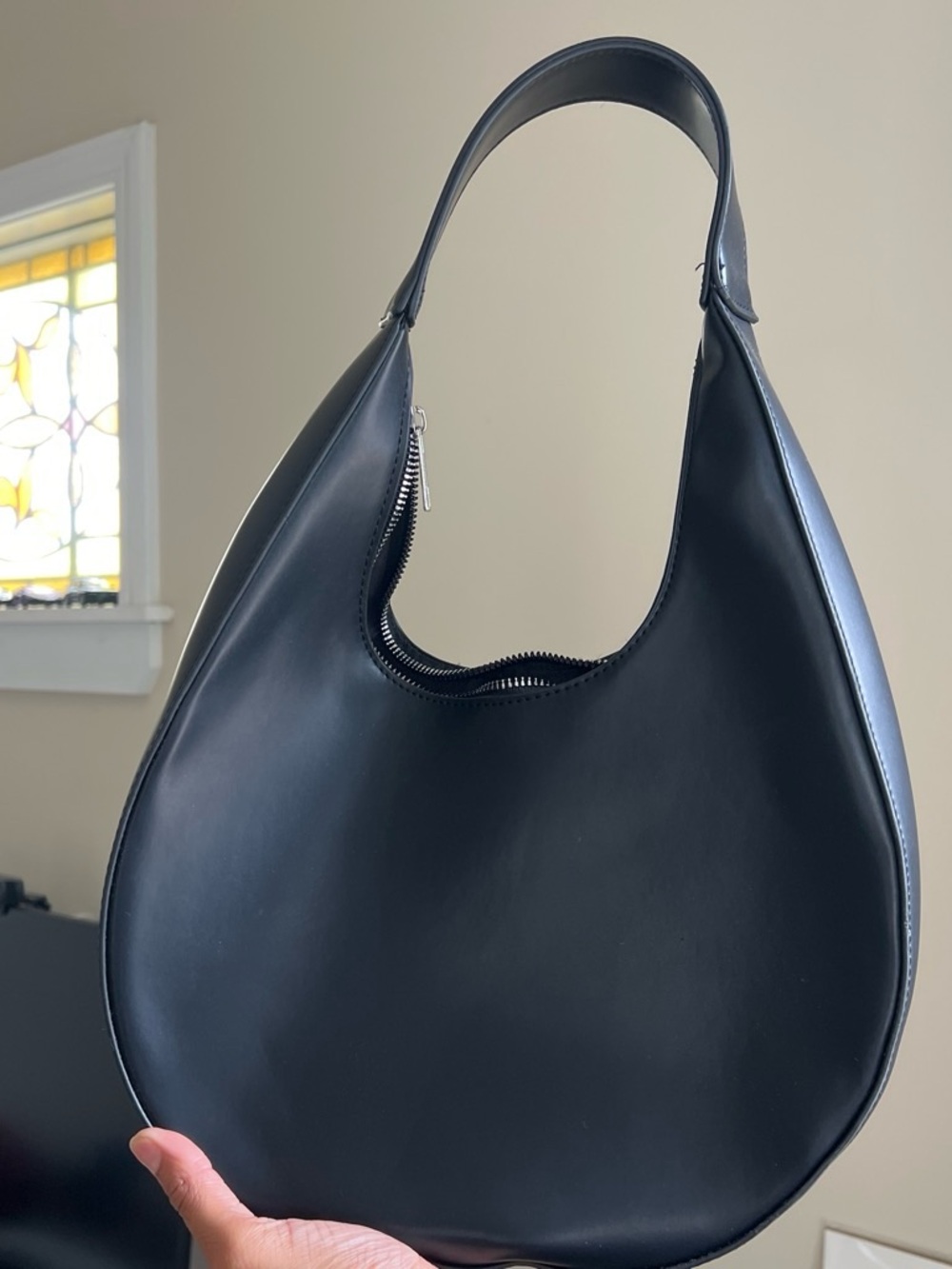 Primark Black Crescent Hobo Bag